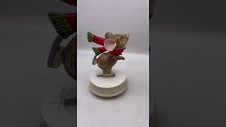 Vintage Otagiri Mouse Ice Skating Skaters Waltz Ceramic Music Box Japan shorts [upl. by Bergquist]