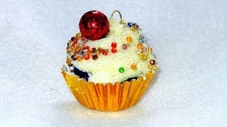 How to Make Cupcake Ornaments  Tutorial DIY  Christmas DIY  Holiday How To [upl. by Ylro]