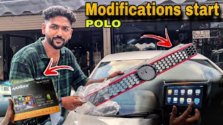 POLO Modifications തുടങ്ങിയാലോ🤩Android sterio installing🤩 [upl. by Eerhs]