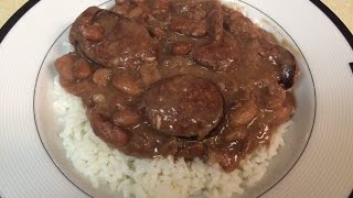 Recipe Cajun Red Beans and Rice Cooked on Stove [upl. by Nodyroc]