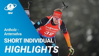 World Cup 2324 AntholzAnterselva Men Short Individual Highlights [upl. by Finbur]