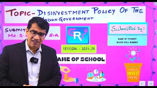 economics project on disinvestment policy class 12  disinvestment [upl. by Wiltsey]