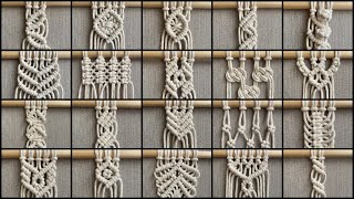 20 pattern elements for your macrame projects  Macrame for beginners  PART 9 [upl. by Ernie]