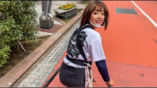 Yuka Chan Super Cute Japanese Girl CARRIES ME 90kg Tall Guy In Tokyo [upl. by Ellehcil]