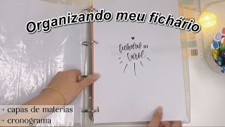 organizando meu fichário 2022  DICAS [upl. by Wehhtam983]