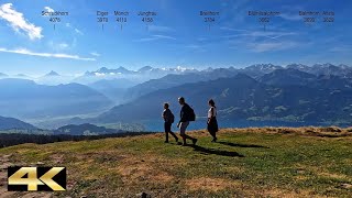 Alpenpanorama vom Niederhorn 1964 m  Berner Oberland  Time lapse 🇨🇭 [upl. by Maddi225]