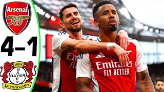 Arsenal vs Bayer Leverkusen 41  All Goals and Highlights  2024 [upl. by Eesyak]