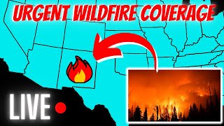 LIVE COVERAGE  Dangerous Wildfire Nears Ruidoso New Mexico [upl. by Nevah]