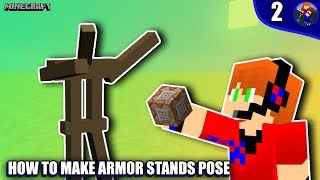 Redstone Tutorial How to Make Armor Stands Pose [upl. by Yelsehc]