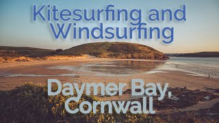 Kitesurfing and windsurfing at Daymer Bay Cornwall [upl. by Vigen368]