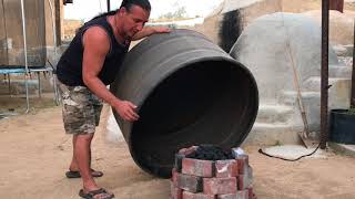 Urban Anasazi Pottery Kiln video 1 [upl. by Atirys]