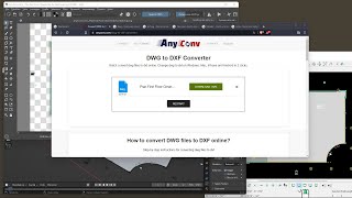 Videoguide  Convert CAD DWG in DXF or SVG for Opensource Software LibreCAD Krita Blender AnyConv [upl. by Enomahs654]
