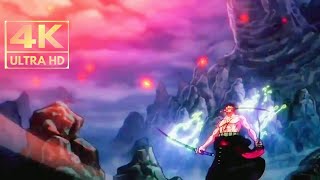 ZORO KING OF HELL VS KING BATTLE 4K VIDEO [upl. by Llevra142]