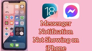 How to Fix Messenger Notifications Not Working on iPhone in iOS 18 Notification Not Showing iPhone [upl. by Haroppizt]