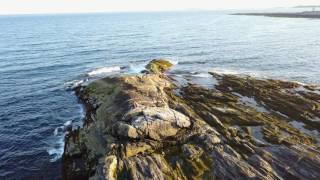 Pemaquid Point Lighthouse Maine Raw Drone Footage [upl. by Einahpehs412]