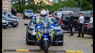 PRŮJEZDY POLICEJNÍCH KOLON SE ZÁSTUPCI ZEMÍ NATO [upl. by Root]