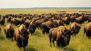 How US Ranchers Raise Thousands Of Bison  Bison Farming Documentary [upl. by Htrag]