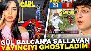 GÜL BALCANA SALLAYAN YAYINCIYI GHOSTLAYIP VURDUM❗ YAYINDA REZİL ETTİM❗ ÖZÜR DİLEDİ 😡 PUBG Mobile [upl. by Eimma]