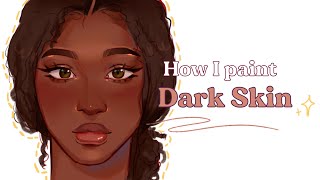 HOW I PAINT DARK SKIN👩🏾✨ [upl. by Johnny]