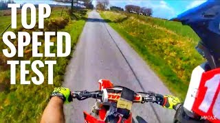 Honda CRF250R Top Speed Test Mph [upl. by Lrigybab]