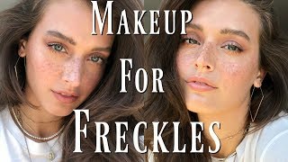 Everyday Makeup For Freckles  Foundation for Freckles amp Faux Freckle HowTo [upl. by Viviana]