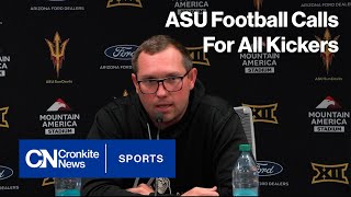 ASU Head Coach Kenny Dillingham Calls Open Kicking Tryouts After Loss to Cincinnati [upl. by Ardnwahsal311]