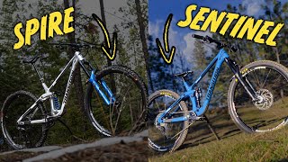 Transition Spire VS Transition Sentinel  Back to Back Ride Comparison [upl. by Nosila579]