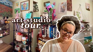 cozy art studio tour ♡ dark academia vintage cottagecore aesthetic [upl. by Faxan152]