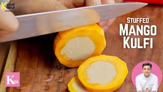 3Ingredient Stuffed Mango Kulfi  आम की क़ुल्फ़ी  Kunal Kapur Recipes  Mango Ice Cream Recipes [upl. by Marylin375]