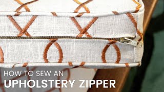 How to Sew an Upholstery Zipper [upl. by Anadroj364]