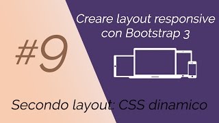 Creare Layout Responsive con Bootstrap 3 9  CSS dinamico [upl. by Cordier]