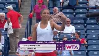 2015 Rogers Cup Quarterfinals  Sara Errani vs Lesia Tsurenko  WTA Highlights [upl. by Ennayoj]