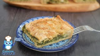 SPANAKOPITA  tourte épinards et feta  Cuisine à la grecque [upl. by Garv]