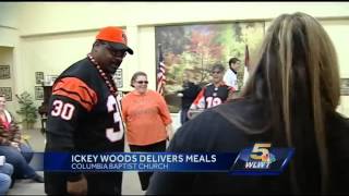 Ickey Woods performs his classic TD celebration at church event [upl. by Us]