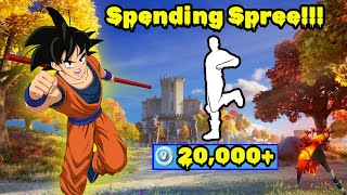 Spending 20000 VBucks in FORTNITE Spending Spree 13 [upl. by Aelegna]