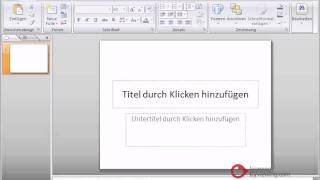 Powerpoint Präsentation Tutorial Deutsch Einleitung [upl. by Ahsineg]