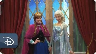 quotFrozenquot Anna and Elsa move to Princess Fairytale Hall at the Magic Kingdom Walt Disney World [upl. by Graff]