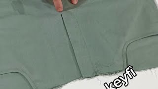 Patletli pantolon fermuarı nasıl yapılırHow to zip placket trousers [upl. by Aluin]