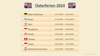 Osterferien 2024 [upl. by Yelraf]