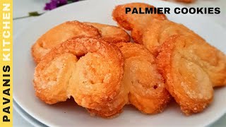 Sweet palmiers  Puff Pastry Cookies Only Two Ingredients [upl. by Soble]