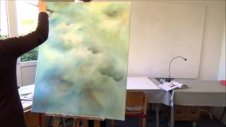 Acrylmalerei Speed painting Über den Wolken [upl. by Wojak]