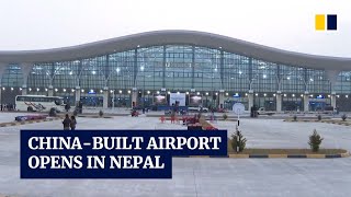 Nepal’s newest Chinabuilt airport opens [upl. by Anayrb]