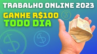 TRABALHO ONLINE 2023  NOVA PLATAFORMA PARA GANHAR DINHEIRO  SITE PARA GANHAR DINHEIRO EM CASA [upl. by Ifill55]