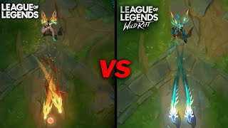 Kaisa Heavenscale VS Lagoon Dragon League of Legends VS Wildrift Skin Comparison [upl. by Valtin409]