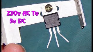 How To Convert 230V AC To 5V Dc Easily Step By Step [upl. by Htebasile]