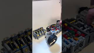 Realistic Lego Technic Drive Setup Using 8 Speed Gearbox V8 Engine and Drive Wheel [upl. by Medea]