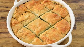 Greek Spinach Pie Recipe Spanakopita [upl. by Shugart]