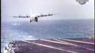 USS Forrestal C130 Hercules Carrier Landing Trials [upl. by Anna-Maria66]