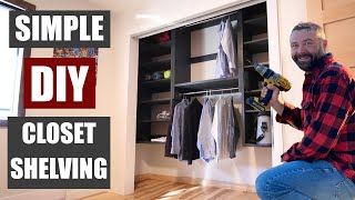 Simple closet shelves you can build in a weekend to get organized  Modular shelves [upl. by Catie796]