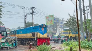 dangerous rail crossing in mymensingh  tista express [upl. by Llerreg]